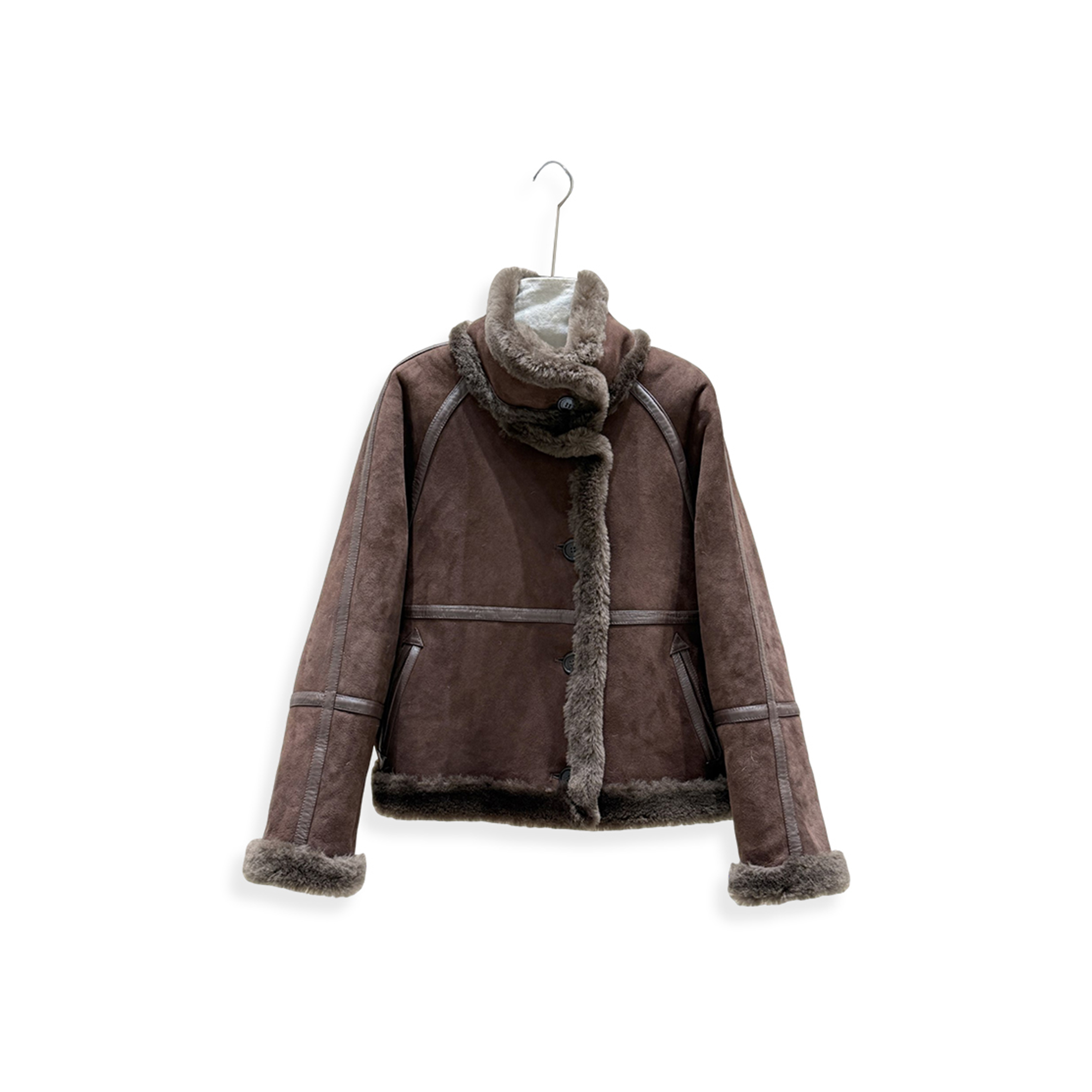 BALENCIAGA FUR-LINED MOTORCYCLE JACKET BALENCIAGA FUR-LINED MOTORCYCLE JACKET
